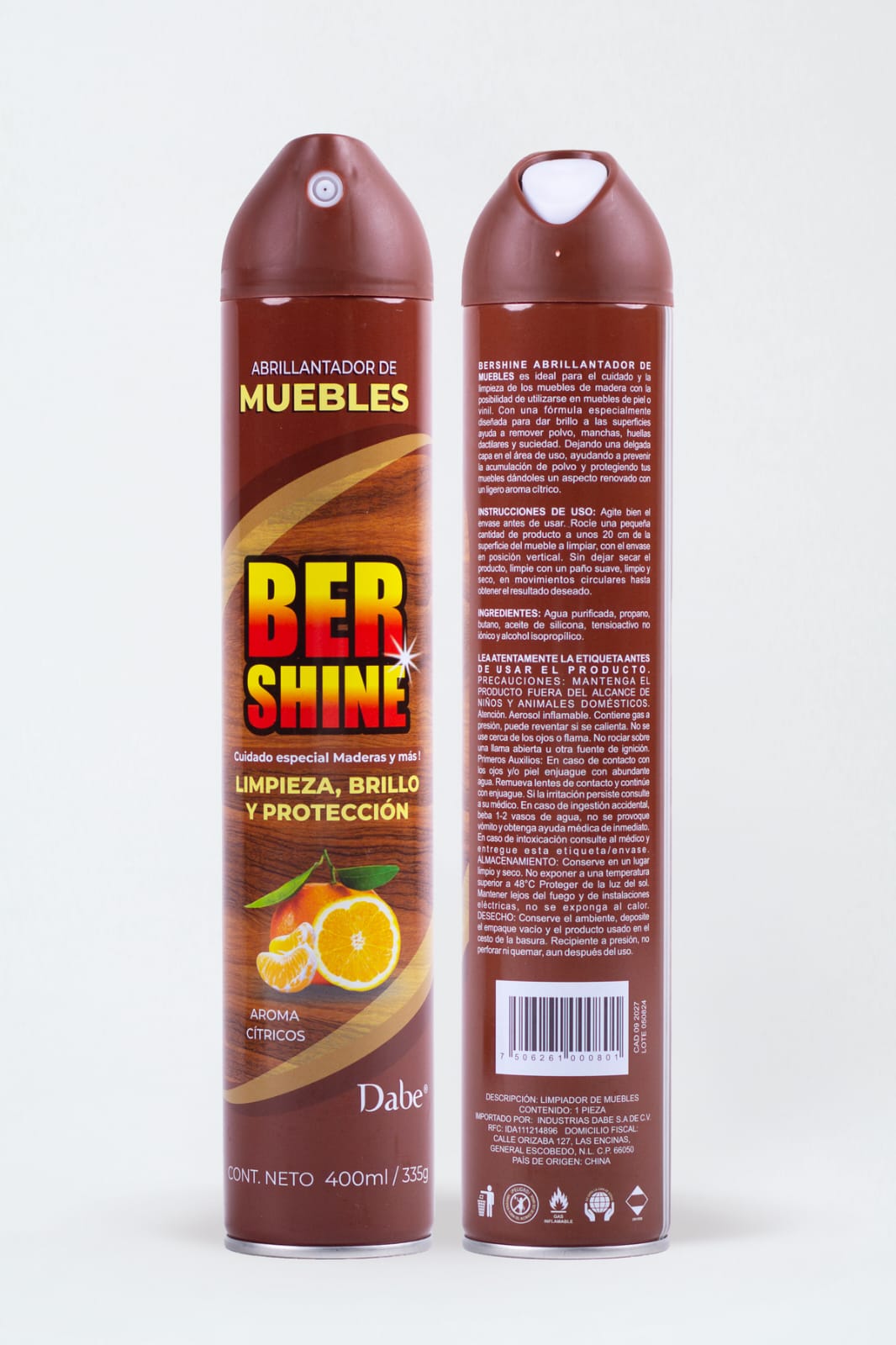 ABRILLANTADOR DE MUEBLES 400ML/335G BERSHINE DABE