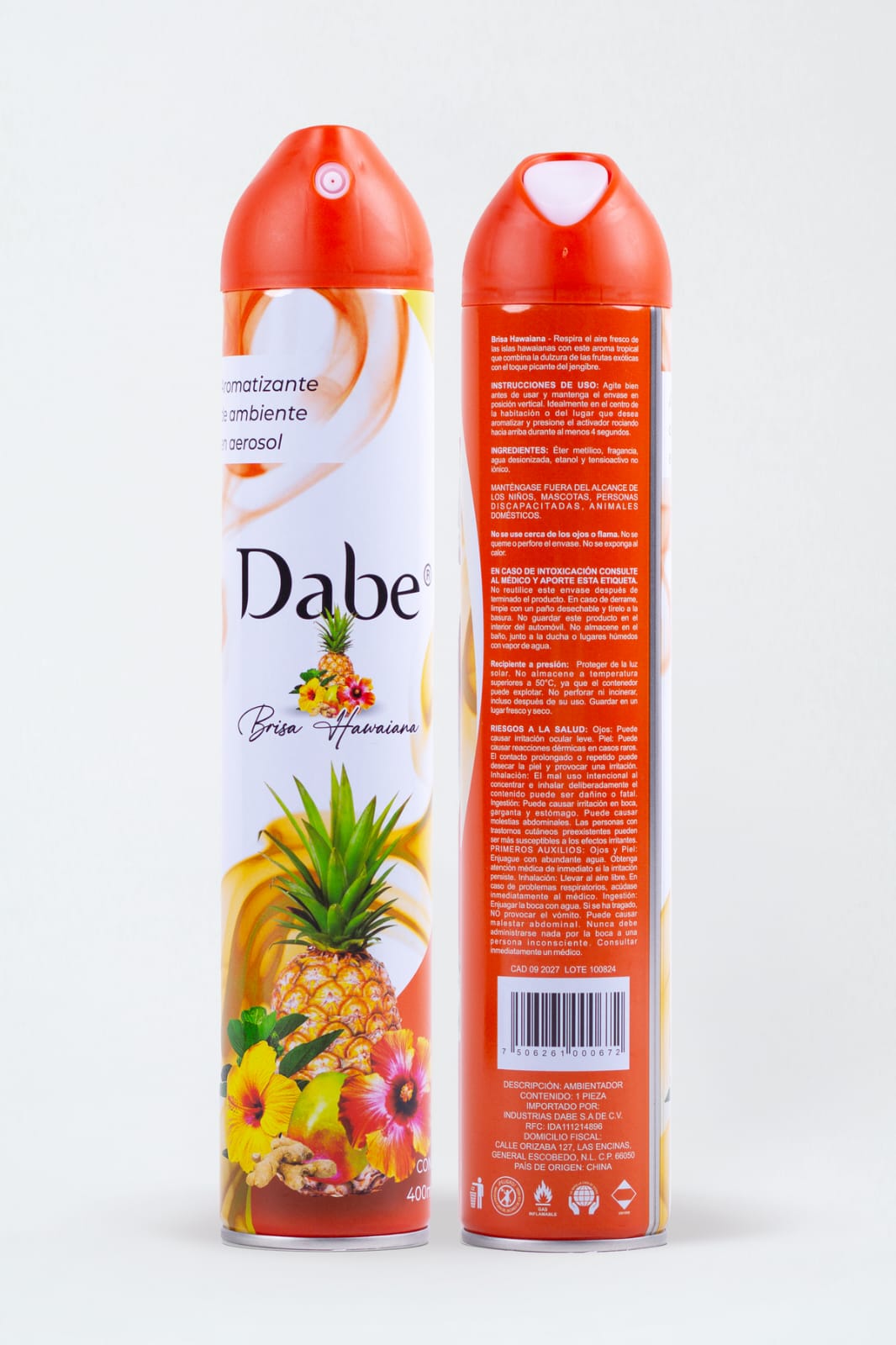 AROMATIZANTE EN AEROSOL 400ML/323G BRISA HAWAIANA DABE