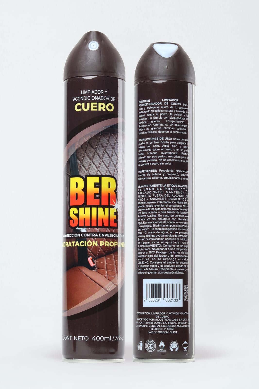 LIMPIADOR Y ACONDICIONADOR DE CUERO 400ML/335G BERSHINE DABE