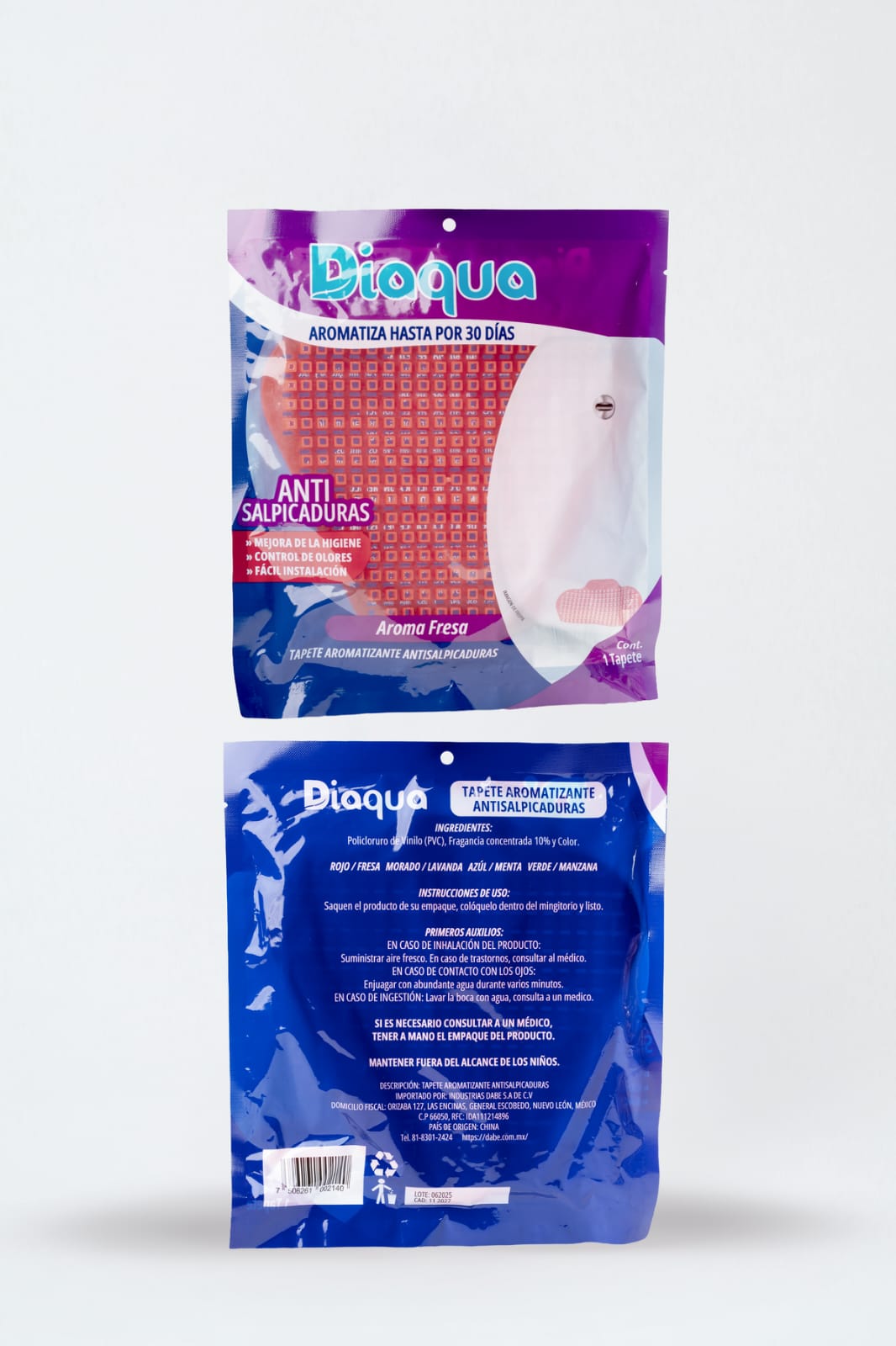 TAPETE PARA MINGUITORIO ANTISALPICADURAS FRESA DIAQUA DABE